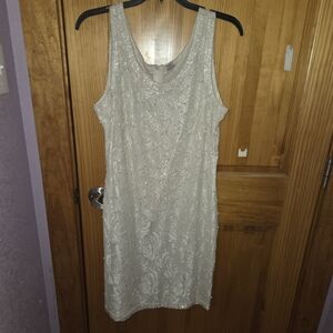 Vintage White Beaded Dress